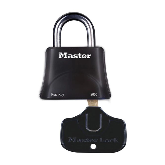 Master Lock Pushkey 2650EURD Instructions