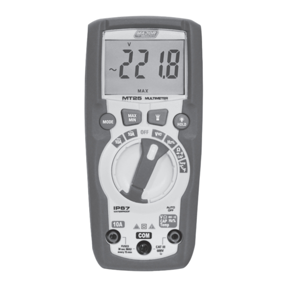 MAJOR TECH MT25 INSTRUCTION MANUAL Pdf Download ManualsLib