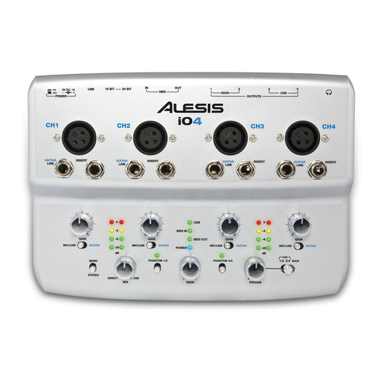 ALESIS IO4 SERVICE MANUAL Pdf Download ManualsLib