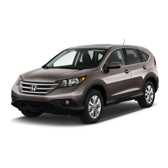 Honda 2013 CR-V EX Reference Manual