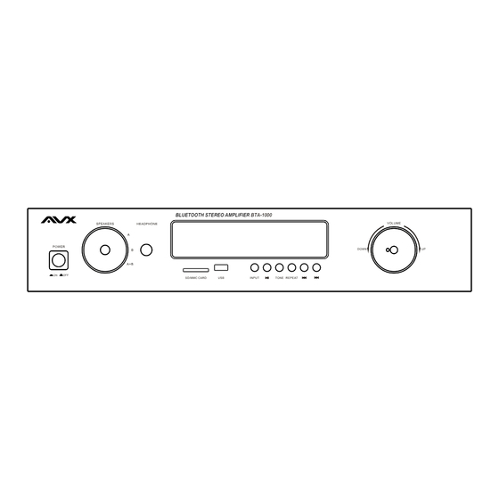 AVX BTA-1000 User Manual