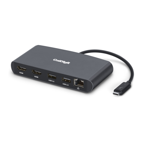 CalDigit Thunderbolt 3 mini Dock User Manual