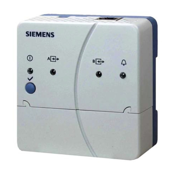 Siemens OZW672.01 Manuals