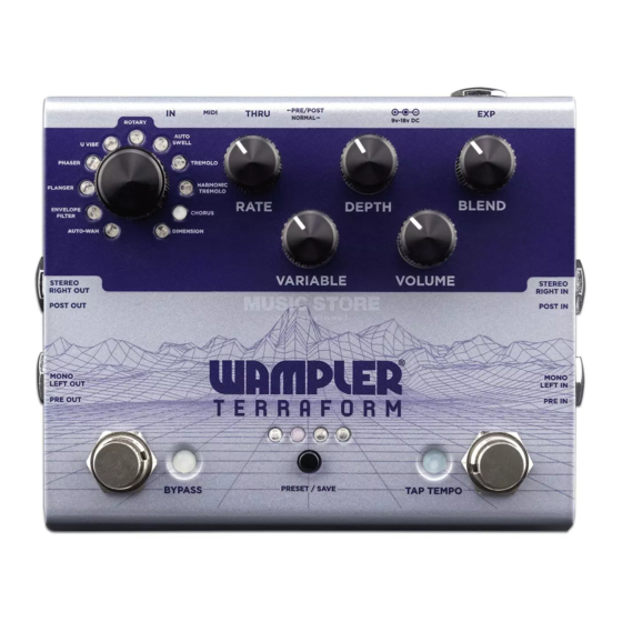 Wampler TERRAFORM Full User Manual