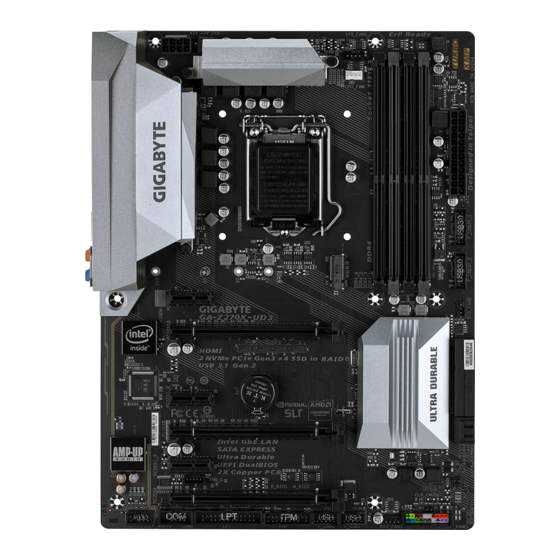 Gigabyte GA-Z270X-UD3 User Manual