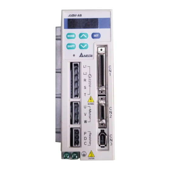 DELTA ELECTRONICS ASDAAB SERIES USER MANUAL Pdf Download ManualsLib