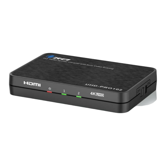 Orei UHD-PRO102 Quick Start Manual