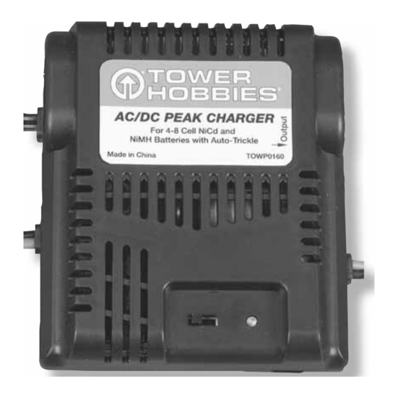 Tower Hobbies AC/DC PEAK CHARGER Instruction Manual