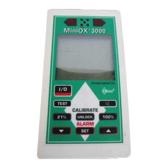 Ohio Medical Corporation MiniOX 3000 Manuals