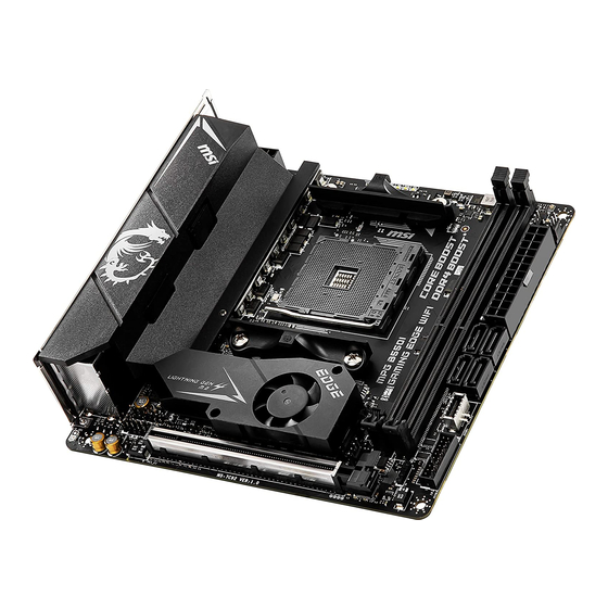 MSI MPG B550I GAMING EDGE WIFI Quick Start Manual