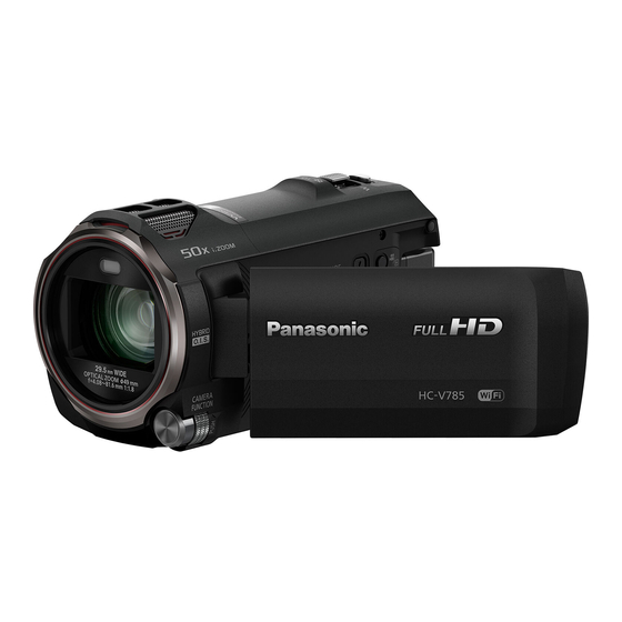 PANASONIC HC-V787 OPERATING INSTRUCTIONS MANUAL Pdf Download | ManualsLib