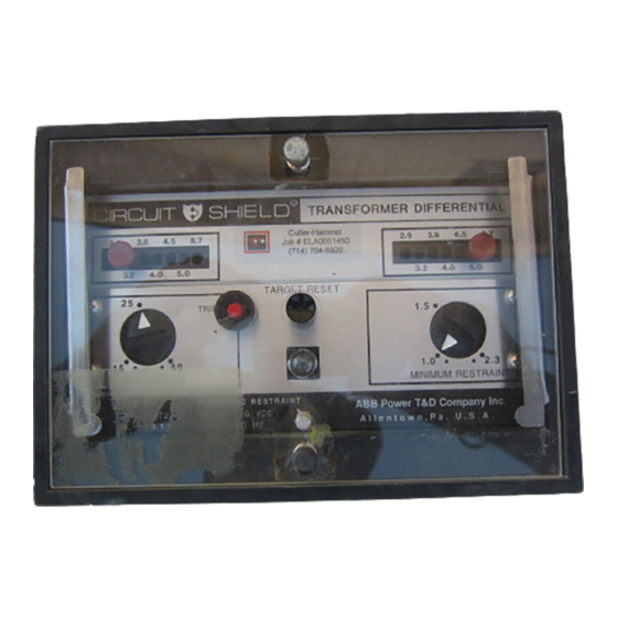 ABB CIRCUIT SHIELD 87T INSTRUCTIONS MANUAL Pdf Download ManualsLib