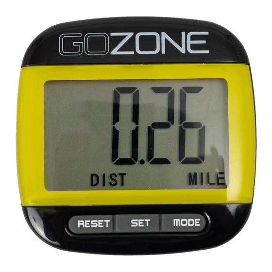 GOZONE PEDOMETER OPERATION MANUAL Pdf Download ManualsLib