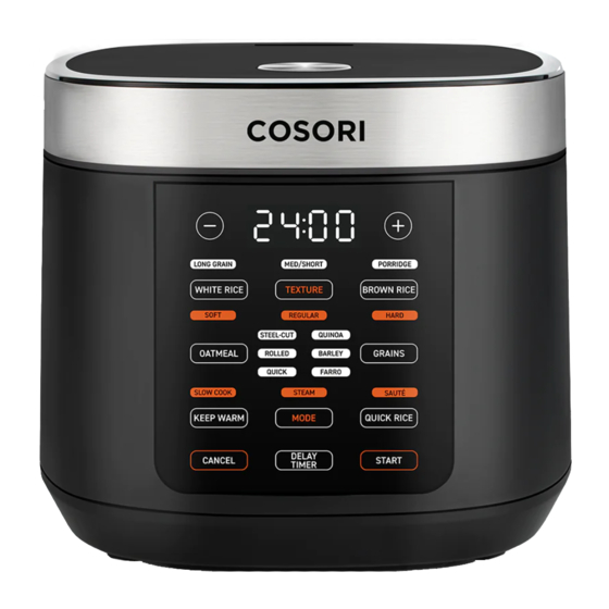 COSORI CRC-R501-KUS - 5.0-Quart Rice Cooker Manual