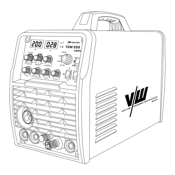 Vector Welding TCM 250 Operating Instructions Manual