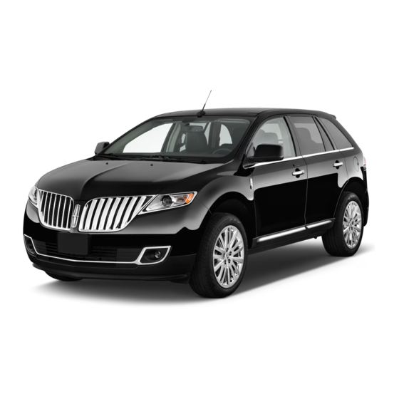Lincoln 2013 MKX Owner's Manual