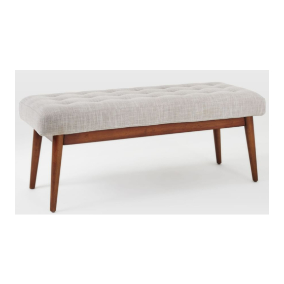 West Elm Mid-Century Bench 1861132 Assembly Instructions