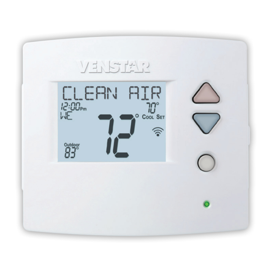Venstar EXPLORER RESIDENTIAL T3950-IAQ Owner's Manual And Installation Instructions