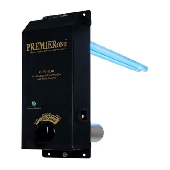 PremierOne MUV-403H Installation & Maintenance Instructions Manual
