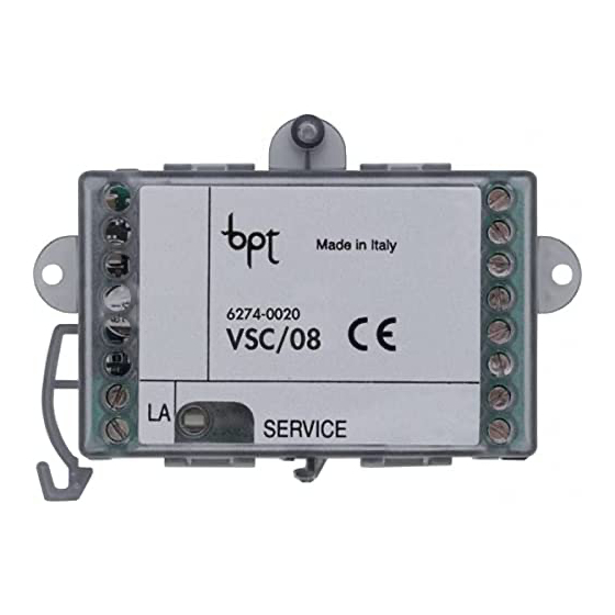 Bpt VSV-08 Manual
