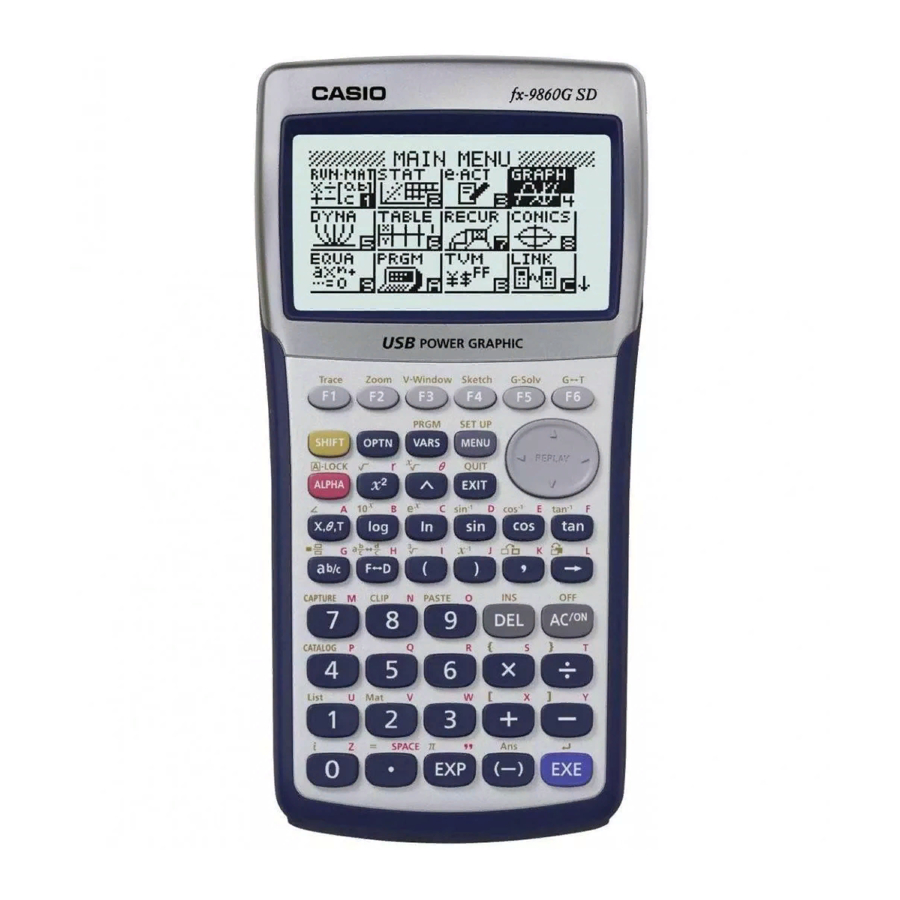 Casio FX-9860G SD Manuals