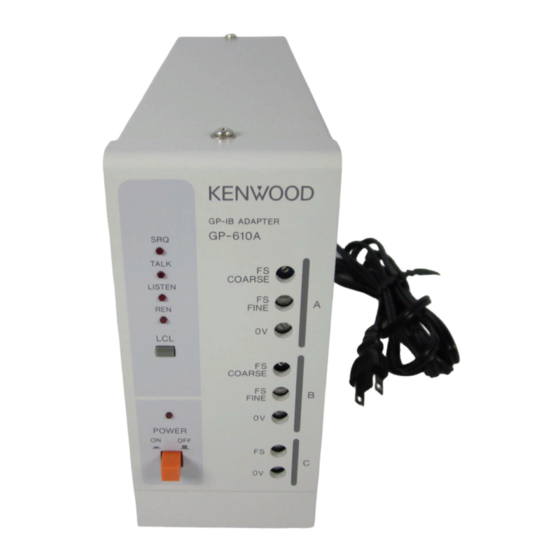 Kenwood GP-610A Manuals