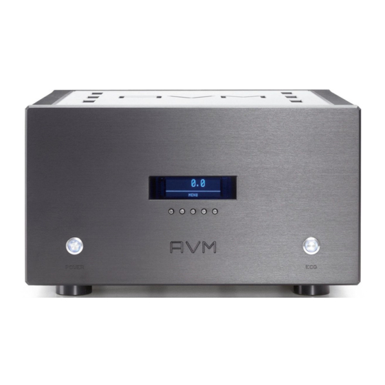 AVM OVATION SA8.2 Operating Instructions Manual
