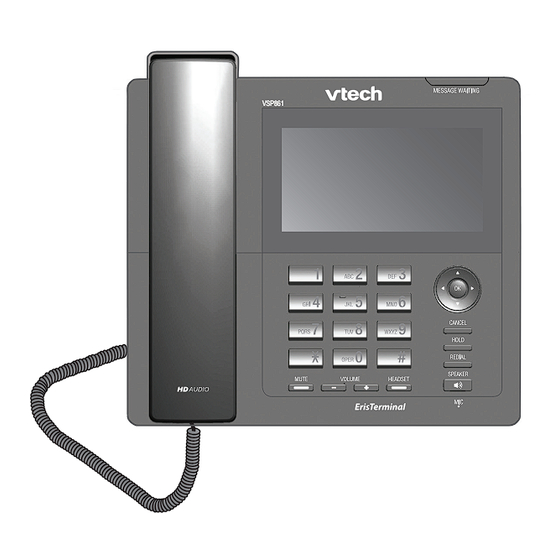 VTech ErisTerminal VSP861 User Manual