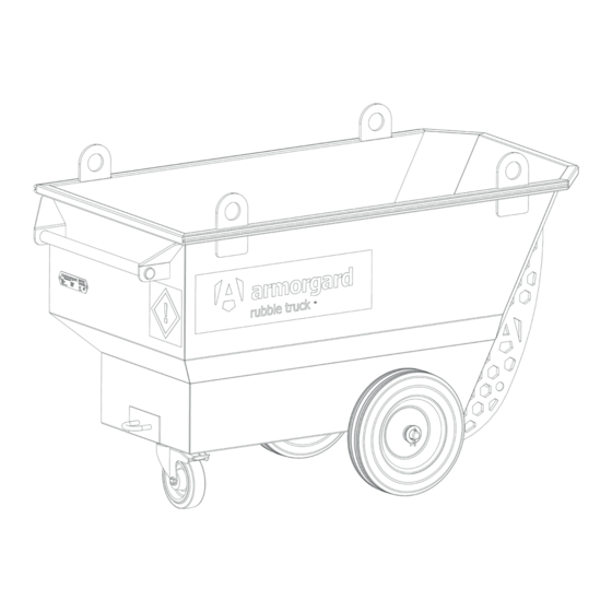 Armorgard rubble truck RT400 Manuals