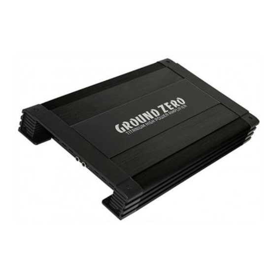 Ground Zero TITANIUM GZTA 1.800DX-B Manuals