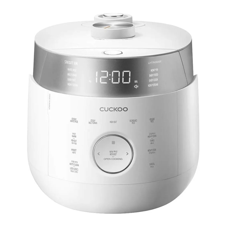 CUCKOO CRP-LHT06 - FUZZY SERIES PRESSURE Jar Cooker Manual
