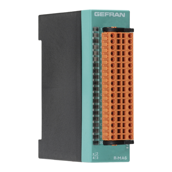 gefran R-MA6 Installation And Operation Manual