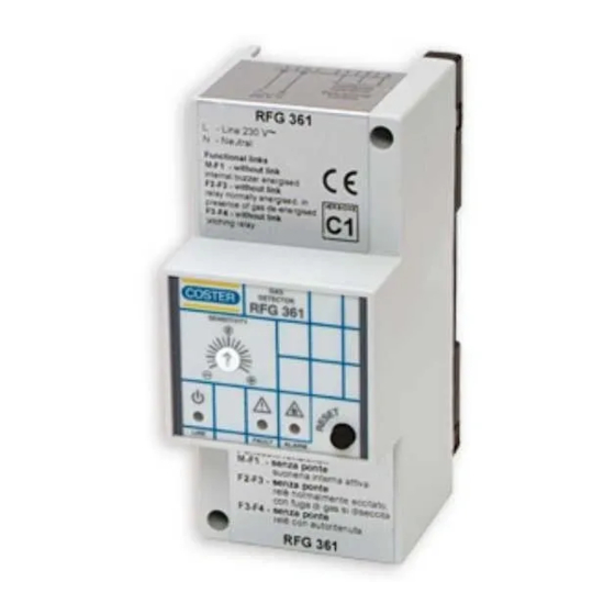 Coster RFG 361 Quick Start Manual