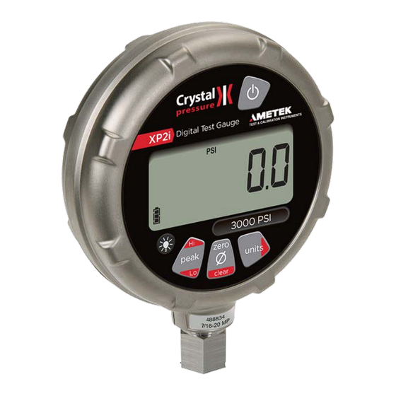 Ametek Crystal Pressure XP3I-100PSI-S5 Programming Instructions Manual