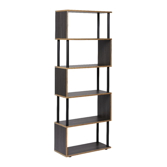 Otto HALCYON CHROME AND GLOSS 5 SHELF BOOKCASE Assembly Instructions Manual