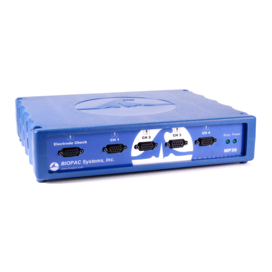BIOPAC Systems MP36 Hardware Manual