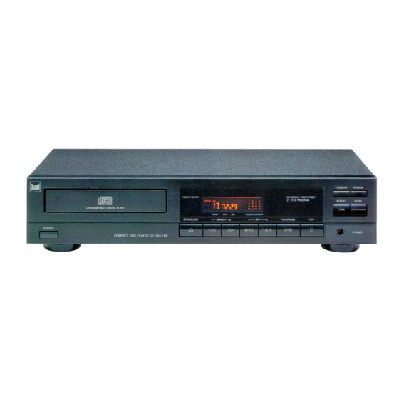 Dual CD 1004-1 Service Manual