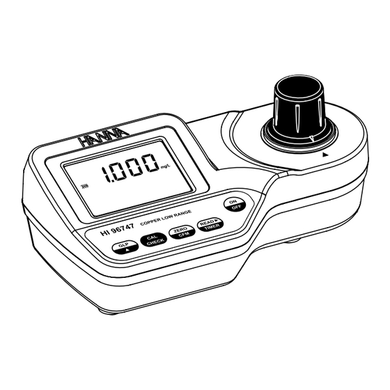 Hanna Instruments HI 96747C Instruction Manual