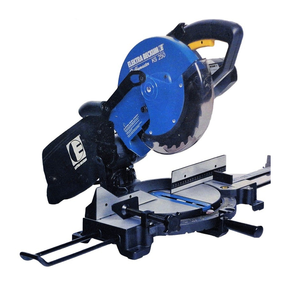 Elektra Beckum Hobbymaster KS 250 Instructions D'utilisation