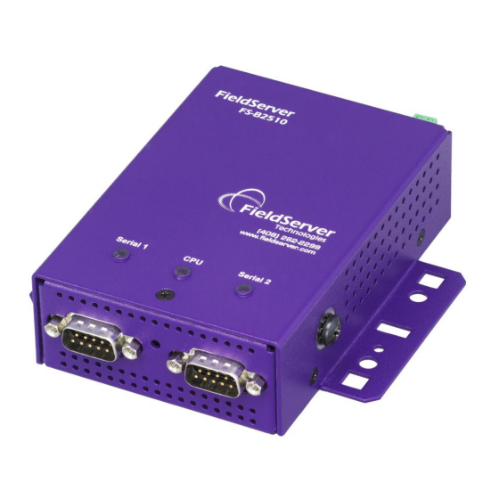 FieldServer X-25 Startup Manual