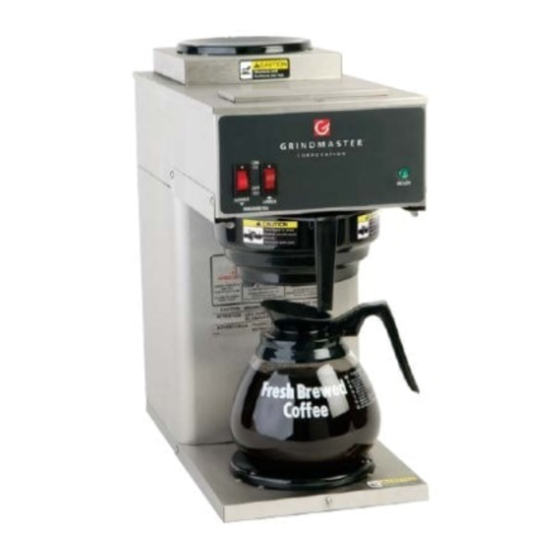 GRINDMASTER BAP COFFEE MAKER INSTALLATION AND OPERATION MANUAL