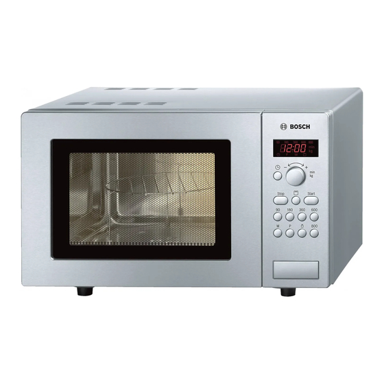 BOSCH HMT75G451B MICROWAVE OVEN INSTRUCTION MANUAL ManualsLib