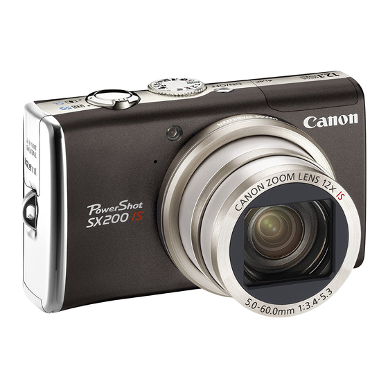 CANON POWERSHOT SX200 IS DIGITAL CAMERA USER MANUAL | ManualsLib