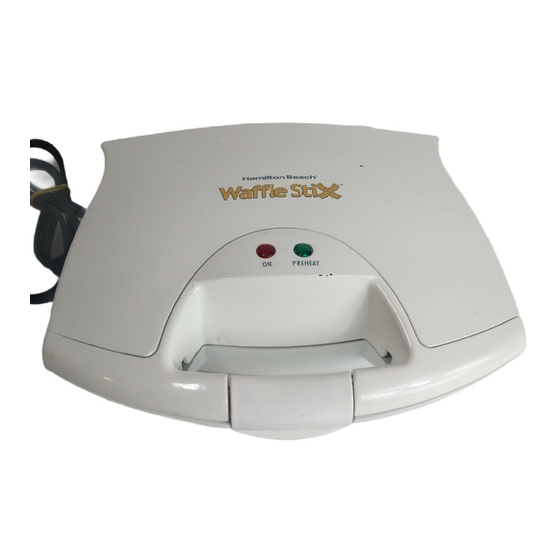 HAMILTON BEACH 26005 WAFFLE MAKER USING MANUAL ManualsLib