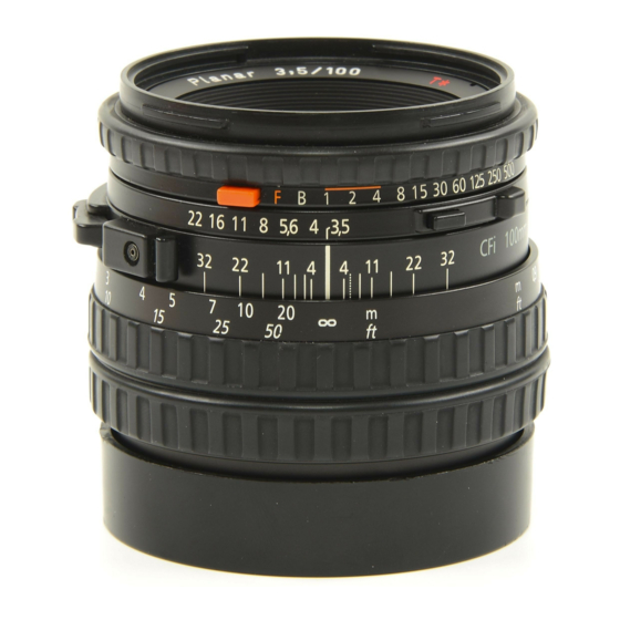 HASSELBLAD CFE 250 SA CAMERA LENS INSTRUCTION MANUAL ManualsLib