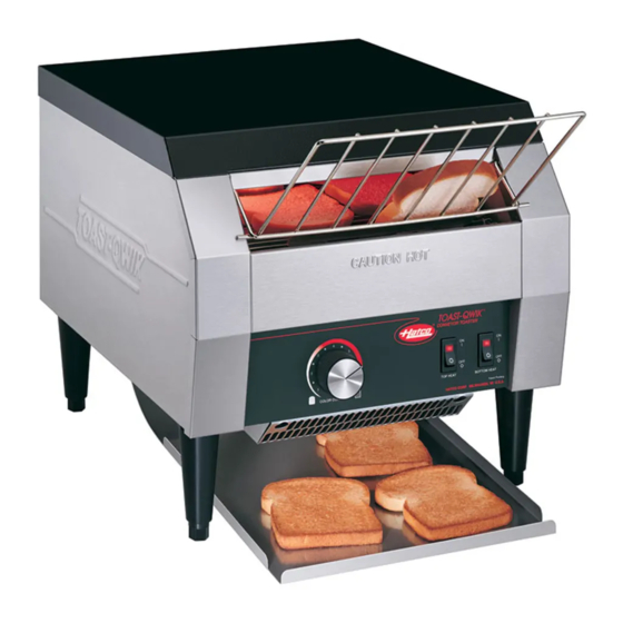 HATCO TQ10 TOASTER INSTALLATION & OPERATING MANUAL ManualsLib