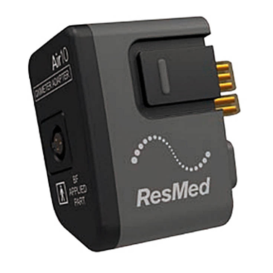 RESMED AIR10 USER MANUAL Pdf Download ManualsLib