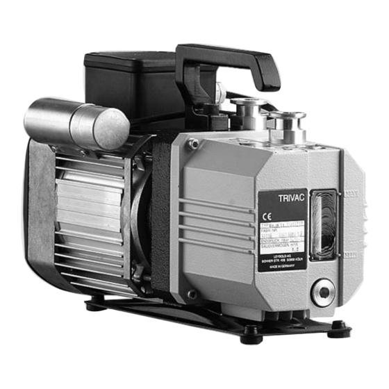 LEYBOLD TRIVAC E 2 OPERATING INSTRUCTIONS MANUAL Pdf Download ManualsLib