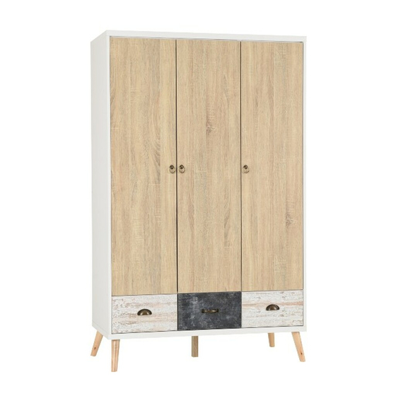 Seconique NORDIC 3 DOOR 3 DRAWER WARDROBE Assembly Instructions Manual