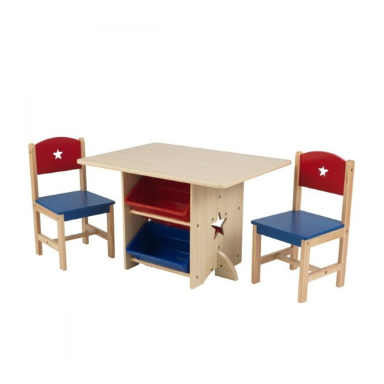 KidKraft Star Table & Chair Set 26912B Assembly Instructions